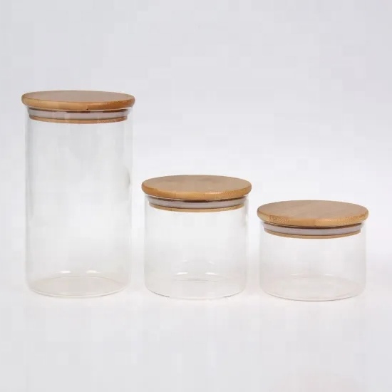 Factory direct supply recycled glass jar heat-resisting high borosilicate glass jar
