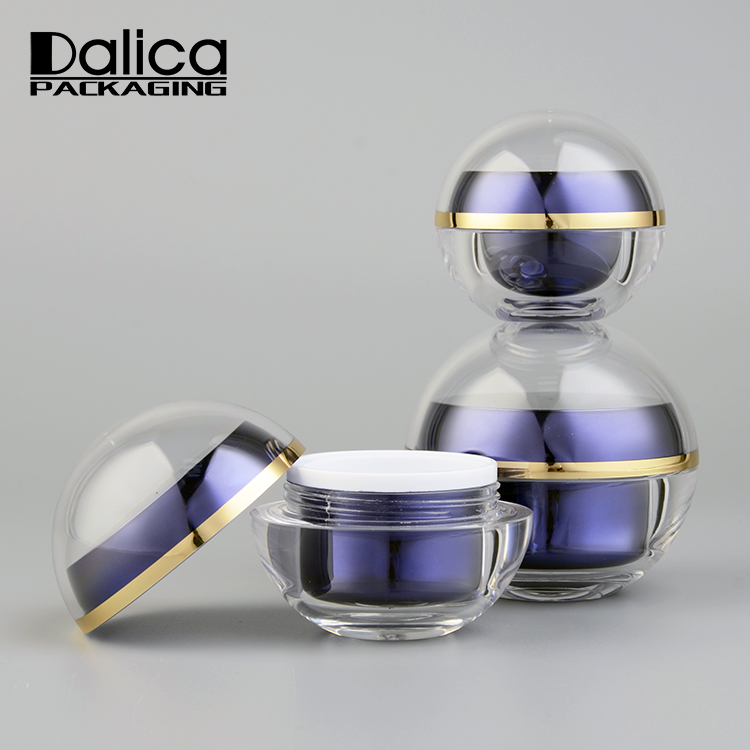 Factory directly all kinds of pearl white plastic skincare ball cosmetic jar