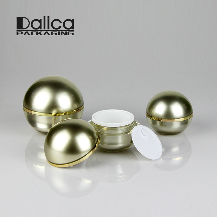 Factory directly all kinds of pearl white plastic skincare ball cosmetic jar