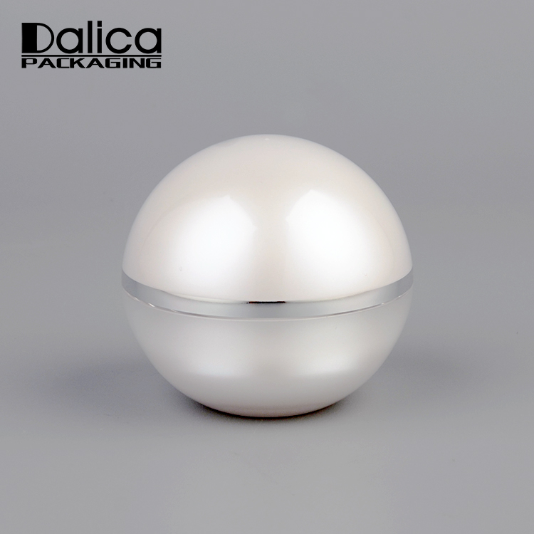 Factory directly all kinds of pearl white plastic skincare ball cosmetic jar