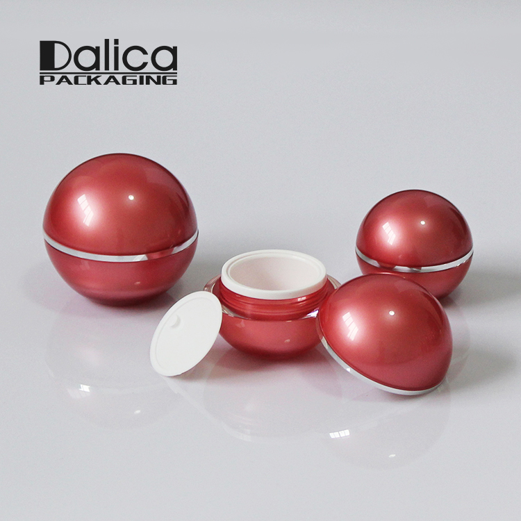 Factory directly all kinds of pearl white plastic skincare ball cosmetic jar