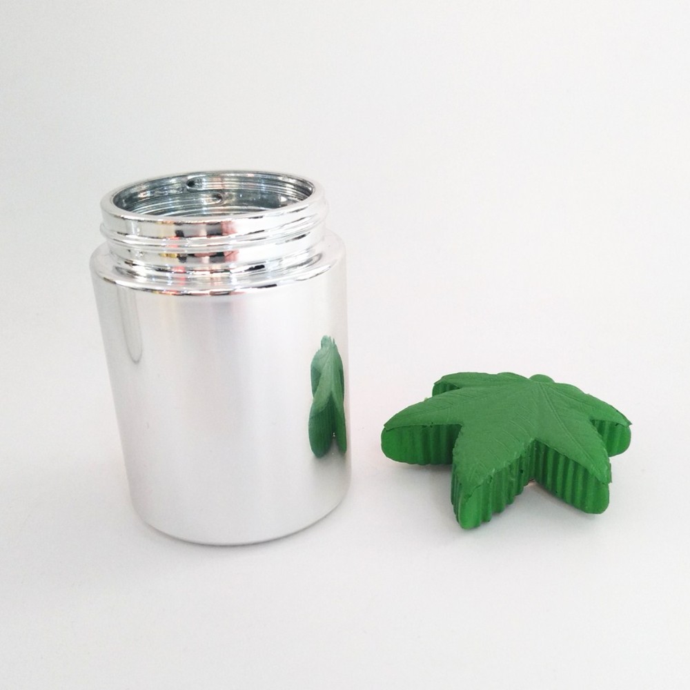 Factory electroplate golden sliver glass cosmetic jar with lid cosmetic glass jars with metal lid child resistant