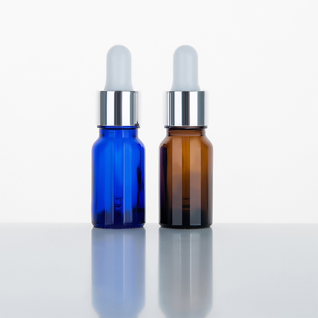 Factory hot sale 5ml 10ml 15ml 20ml 30ml 50ml dropper blue rose gold essential oil bottle