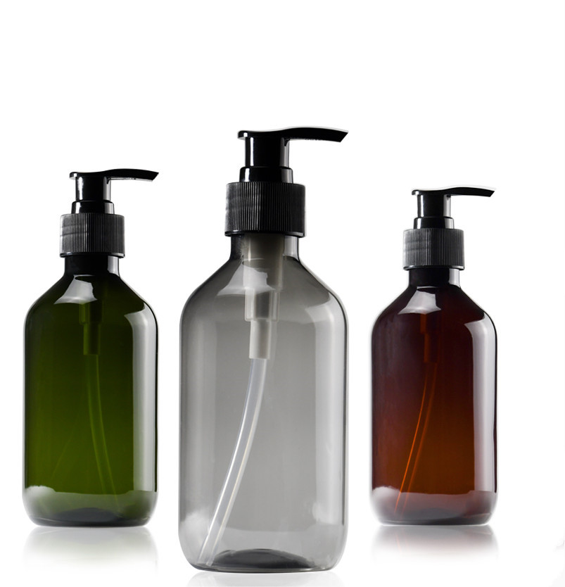 Factory manufacturers sell dark amber 30ml 50ml 100ml 120ml 500ml boston round glass bottle airless pump bottle