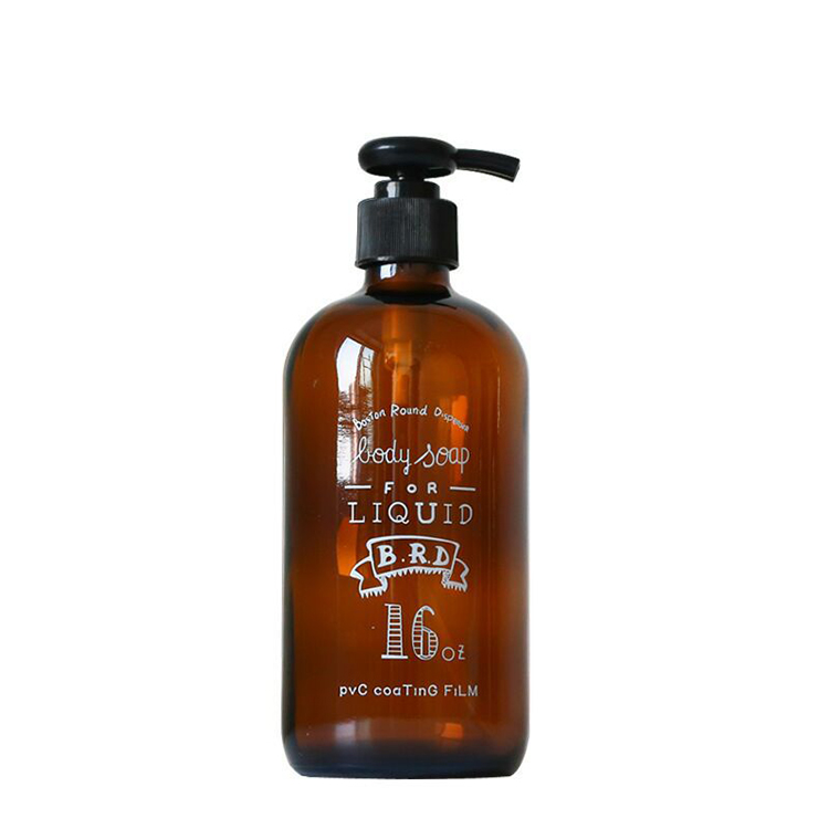 Factory manufacturers sell dark amber 30ml 50ml 100ml 120ml 500ml boston round glass bottle airless pump bottle