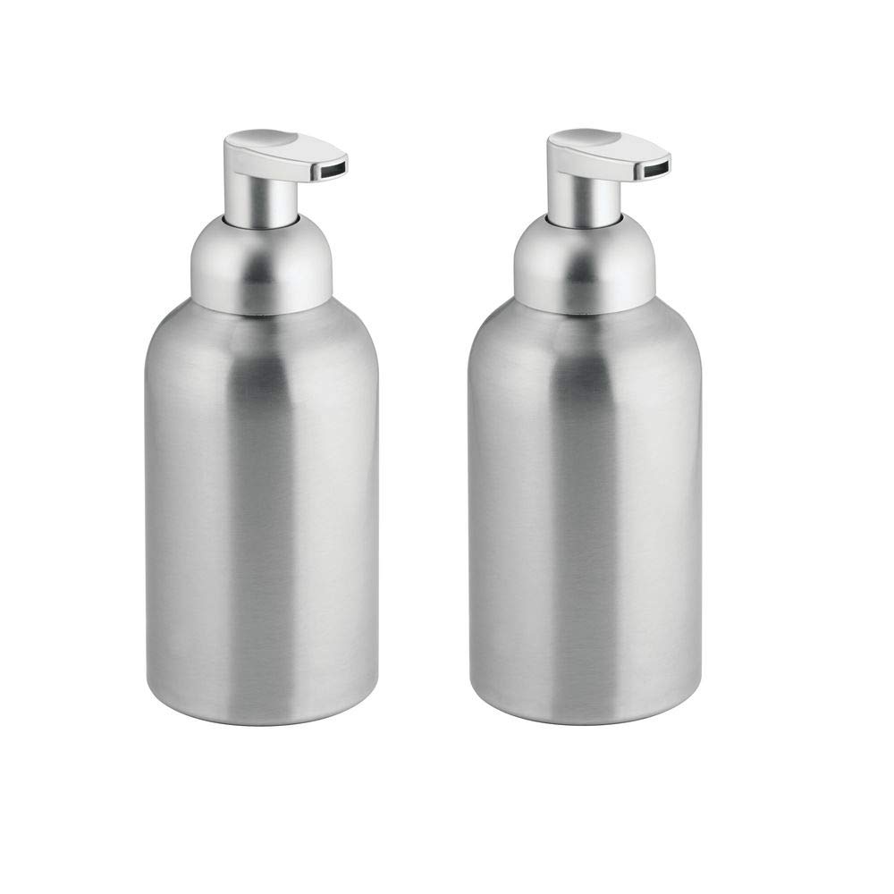 Factory metal 250ml 500ml refillable foaming pump bottles soap aluminum bottle with foam dispenser for face hand cleanser liquid