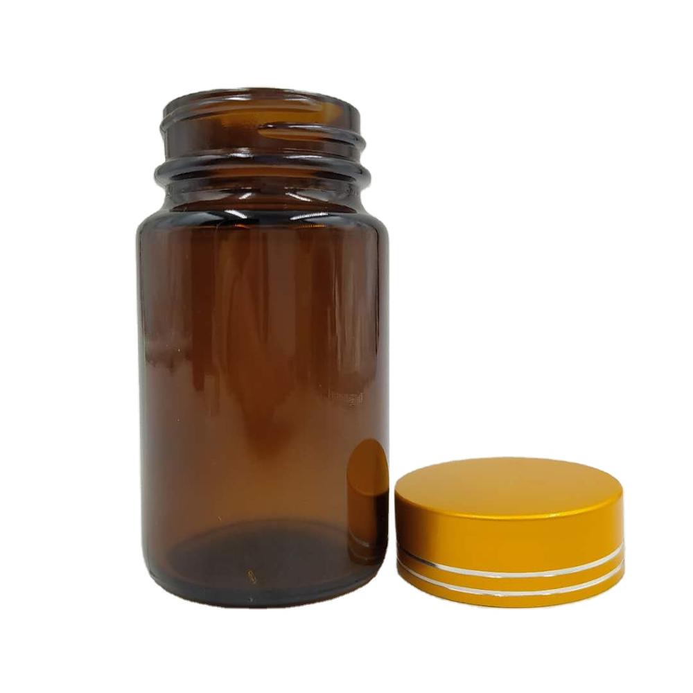 Factory outlet pharmaceutical 60ml wide mouth amber glass medicine bottles