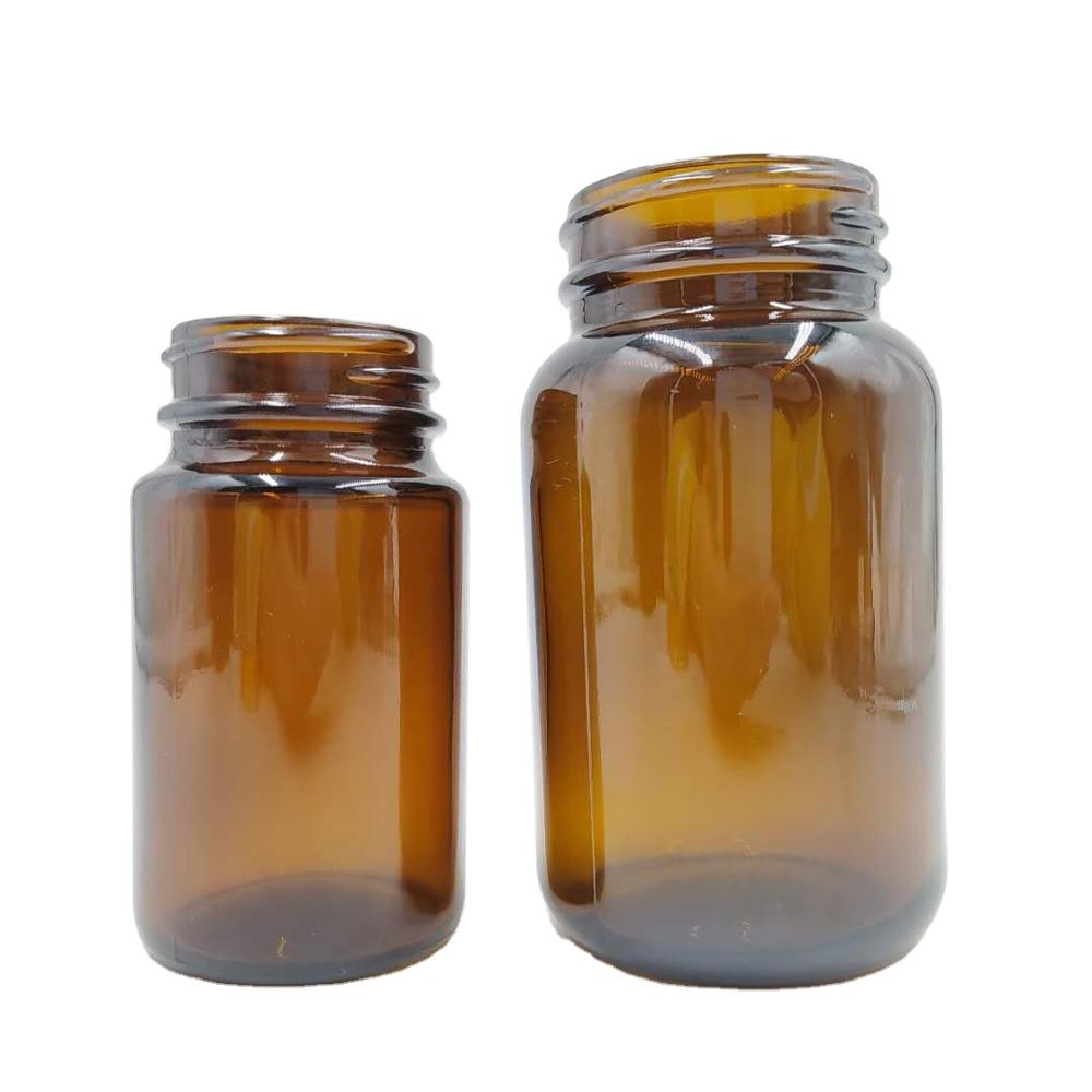 Factory outlet pharmaceutical 60ml wide mouth amber glass medicine bottles