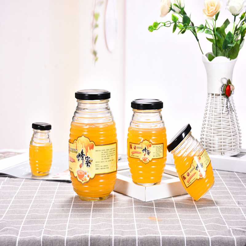 Factory price 1000ml glass honey bottles honey glass jar storage bottle