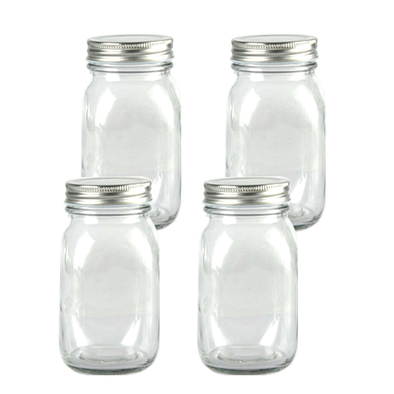 Factory price 16oz glass mason jars for canning with lids