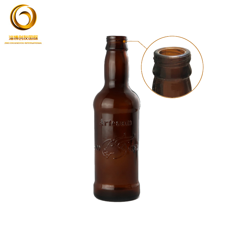 Factory price 250 ml empty small glass beer bottle