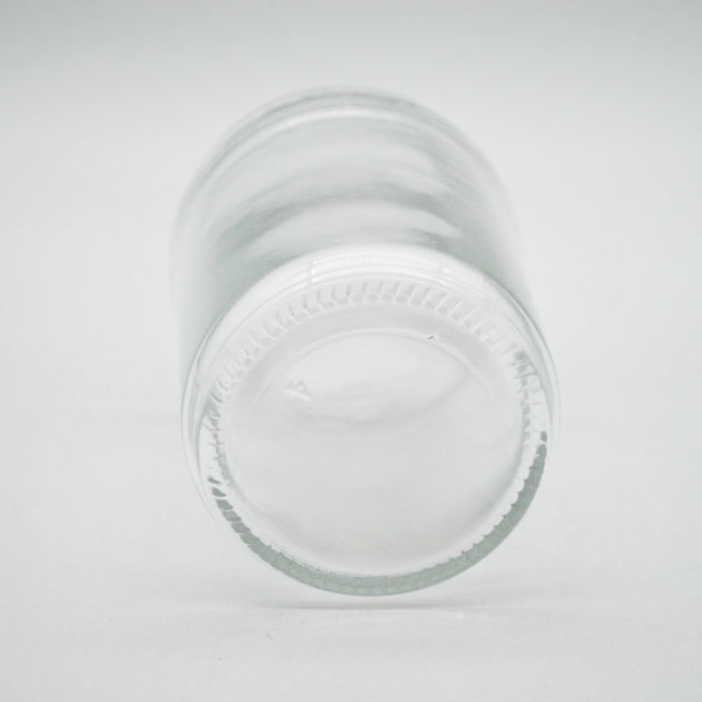 Factory price 250ml round clear wide_mouth glass Mason Jar with metal Lids for Jam, Honey