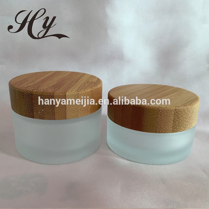 Factory price 30ml luxury cosmetic glass container wood jar