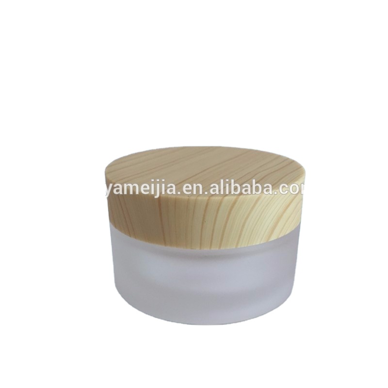 Factory price 30ml luxury cosmetic glass container wood jar