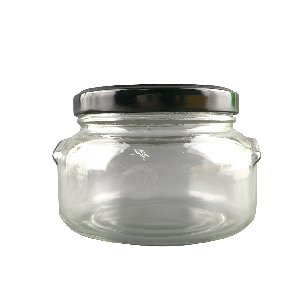 Factory price 680ml round glass cream jars