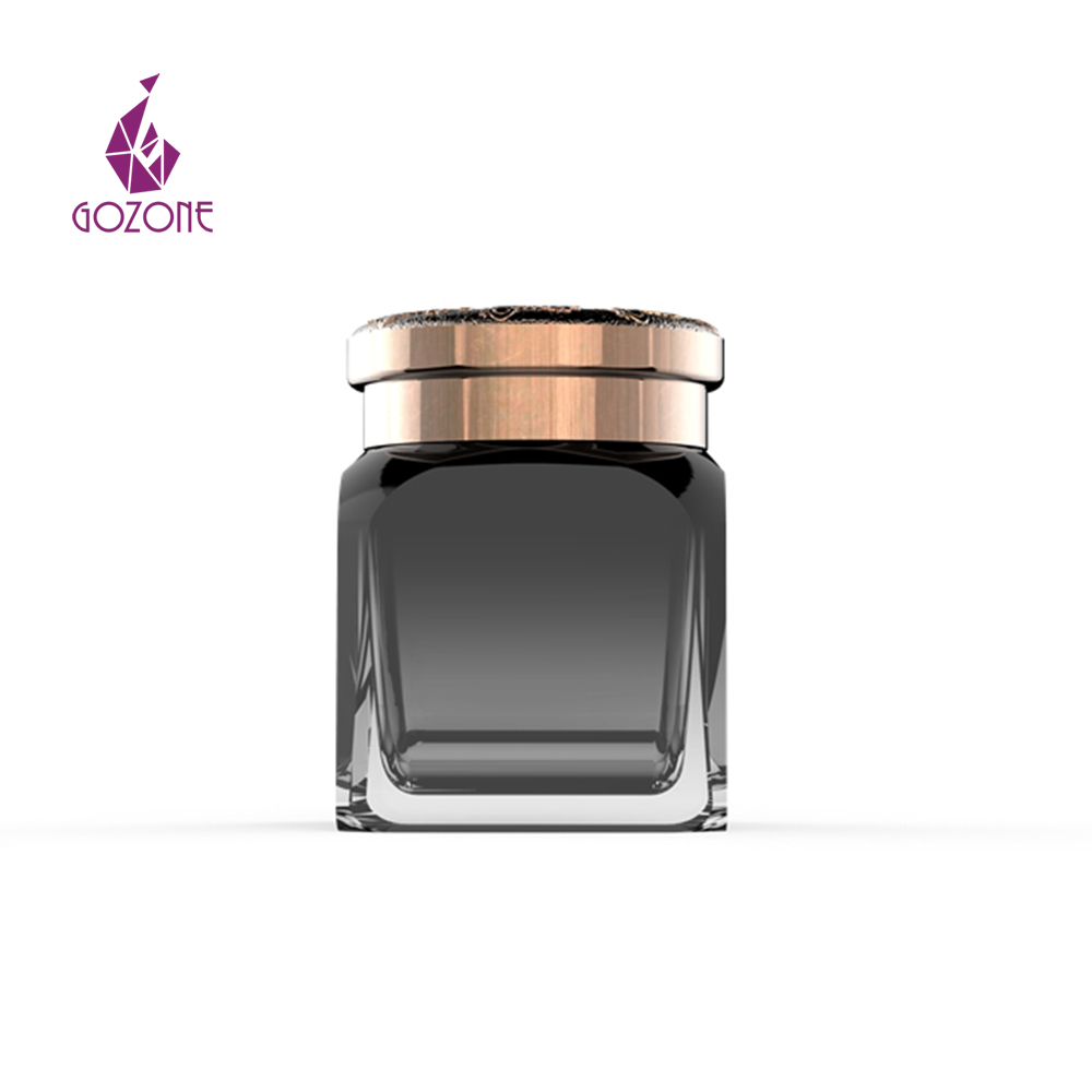 Factory price Manufacturer Supplier glass with metal lid cream cosmetic jar and bottle set