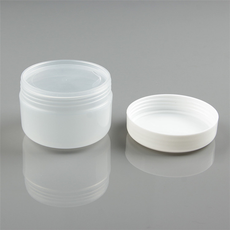 Factory price PP transparent wide mouth cream cosmetic pet loose powder clear plastic jar