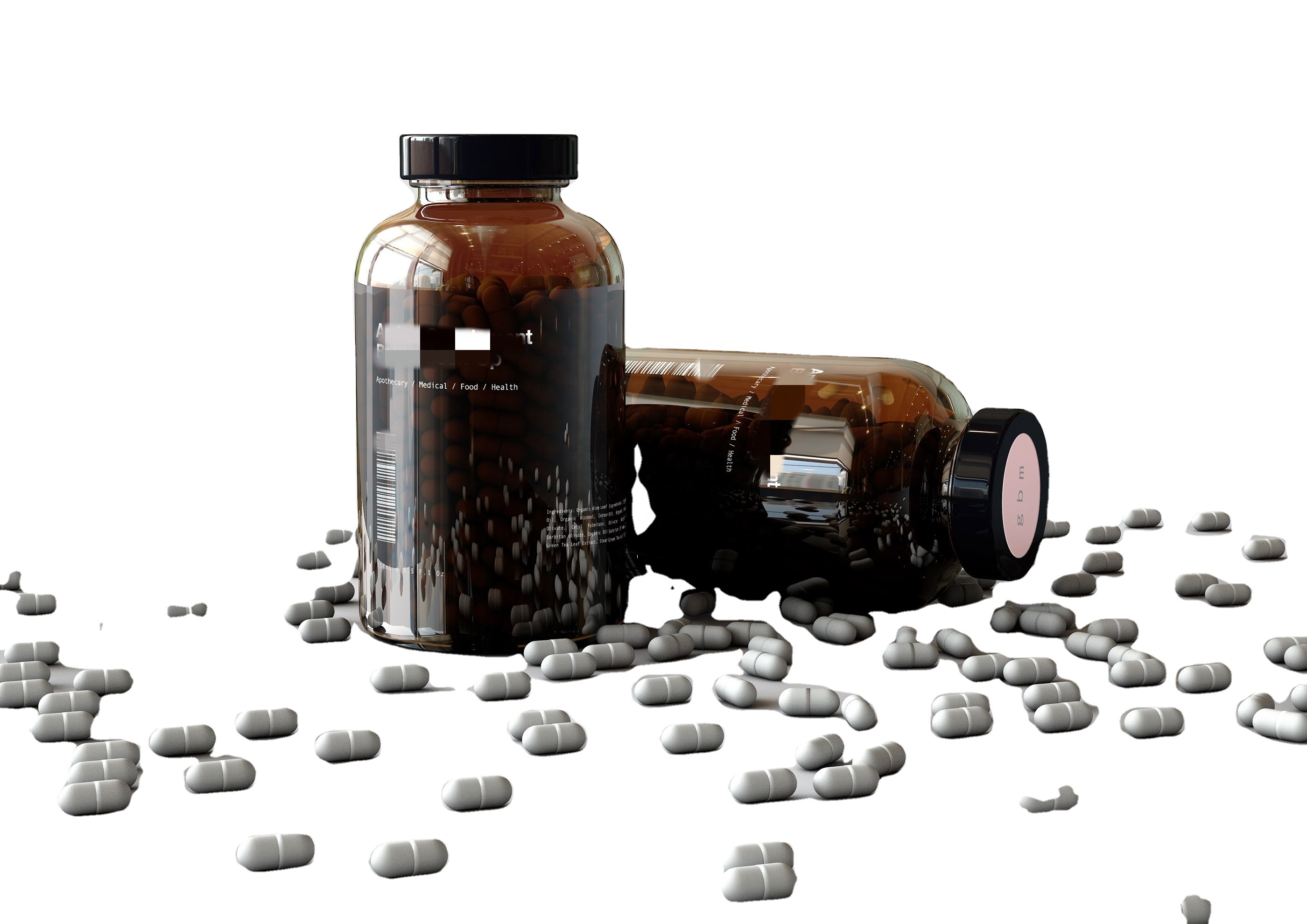 Factory price amber wide mouth glass pharmaceutical pill bottle for tablet
