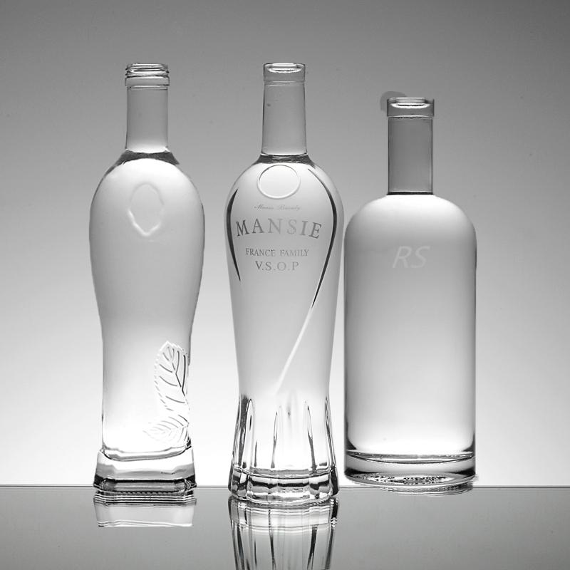 Factory price empty_wine_bottle with 1 liter glass bottles for whiskey_bottles for liquor package