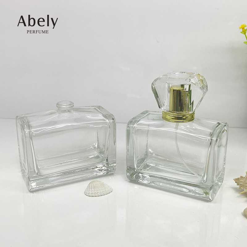 Factory price new 100ml pump spray glass perfume bottle with perfume cap In stock