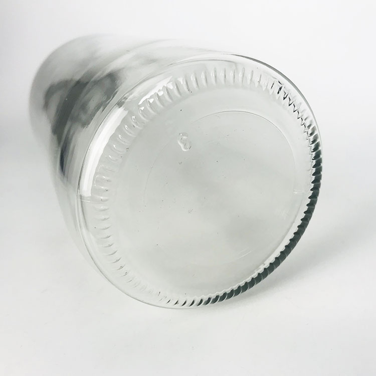 Factory price round shape 1 L glass milk bottle with metal cap