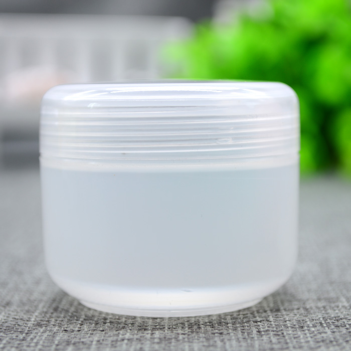 Factory price transparent 100g PP cosmetic jar plastic cream container with lid