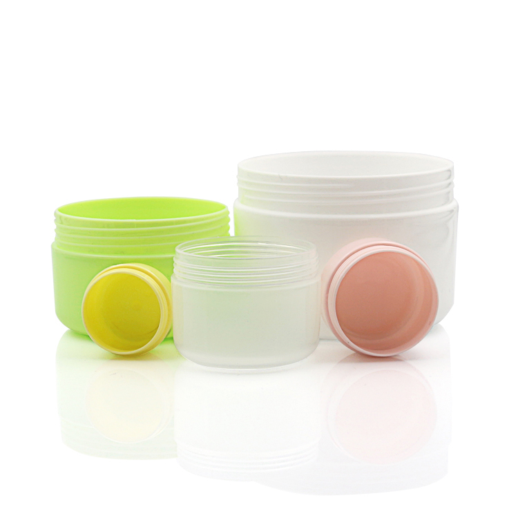 Factory price transparent 100g PP cosmetic jar plastic cream container with lid