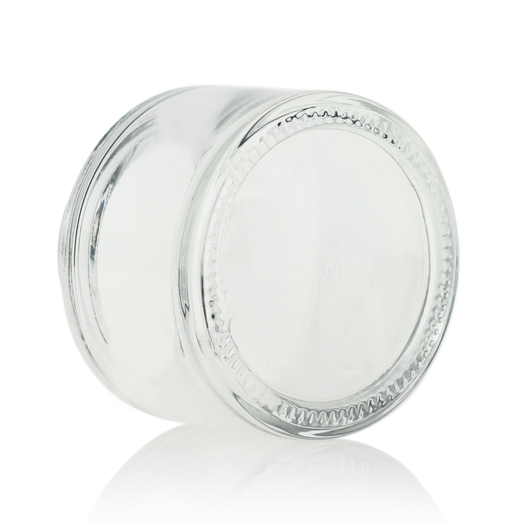 Factory price wholesale clear cream cosmetic container glass 50ml cosmetic jar