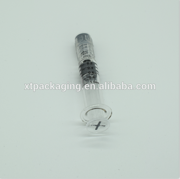 Factory producer High quality glass syringe with lock Child proof metal luer lock CBD glass syringe 1ml 3ml
