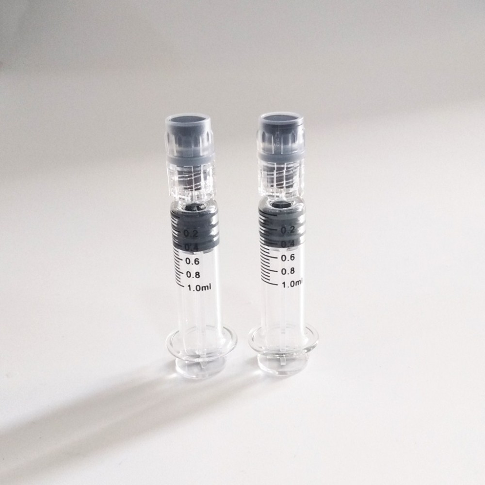 Factory producer High quality glass syringe with lock Child proof metal luer lock CBD glass syringe 1ml 3ml