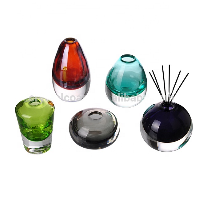 Factory product hand blown colored reed diffuser glass bottle