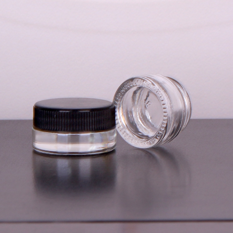 Factory sale 5ml 9ml wide mouth glass cream jars for cosmetic personal care