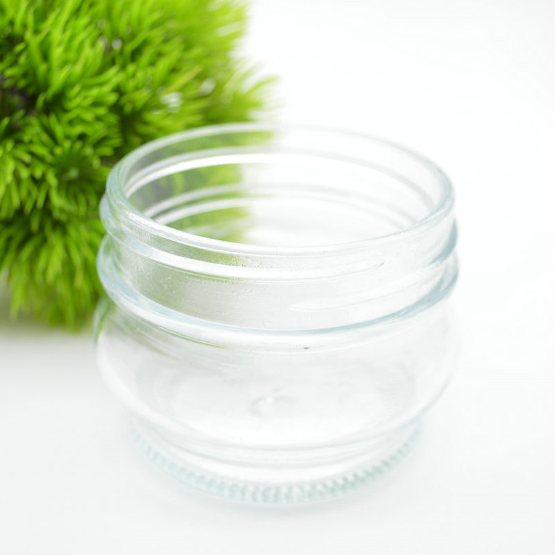 Factory sale round jam glass jar food packaging jar with aluminium lid