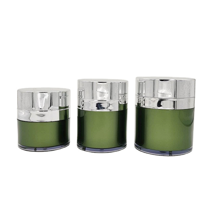 Factory sale various widely used luxury green colored 30g face cream empty container recycle pp body cream jar