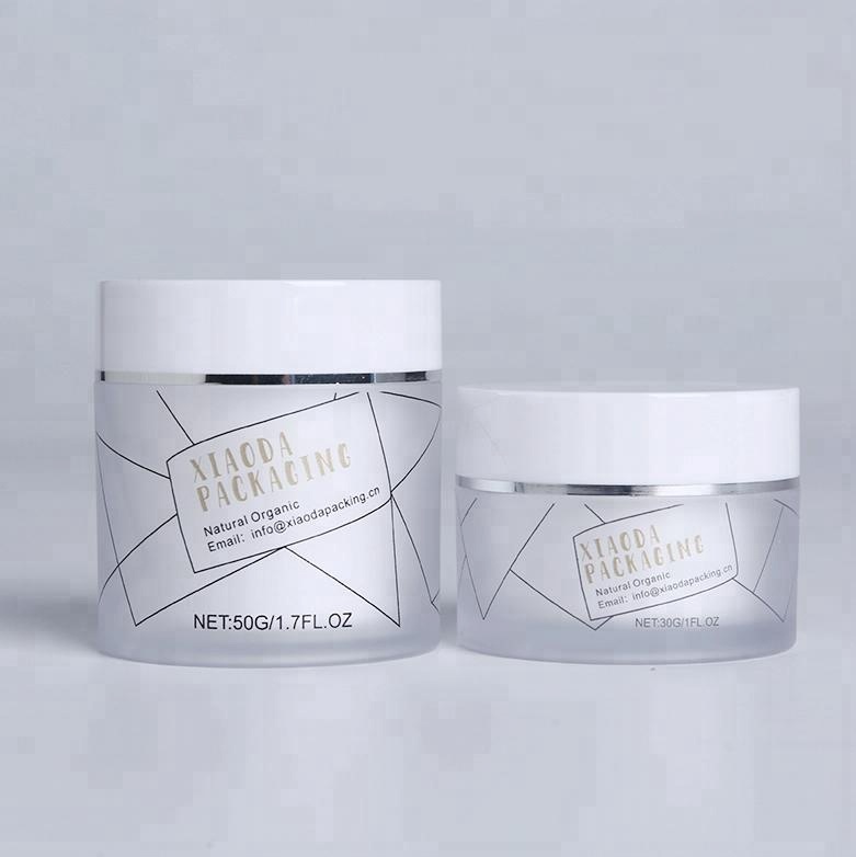 Factory sale white screw cap scrub empty luxury cosmetics cream jar