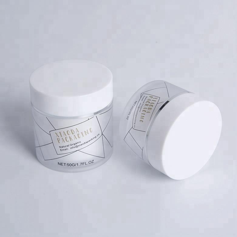 Factory sale white screw cap scrub empty luxury cosmetics cream jar