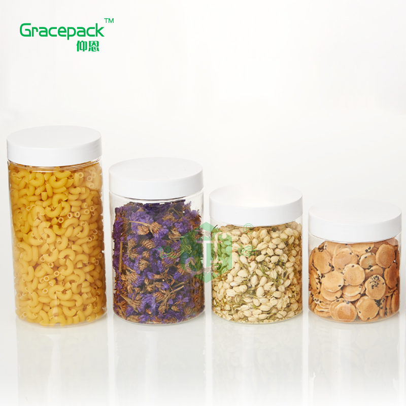 Factory sell Ice Cream Wide Mouthed Jar with aluminum cap, PET Jars With Bamboo wooden PP lid,plastic jar with bamboo lid