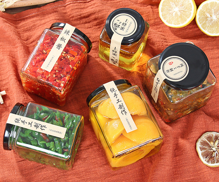 Factory sell glass bottle with storage, promotional food storage container