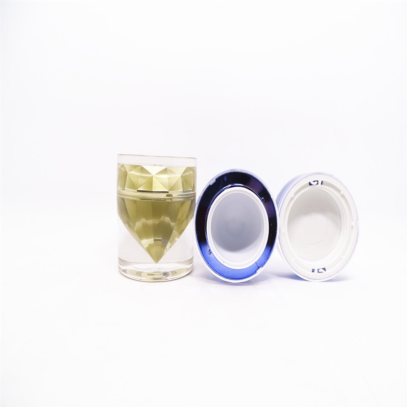 Factory selling custom color 15ml non-toxic acrylic makeup jars for storing eye cream foundation