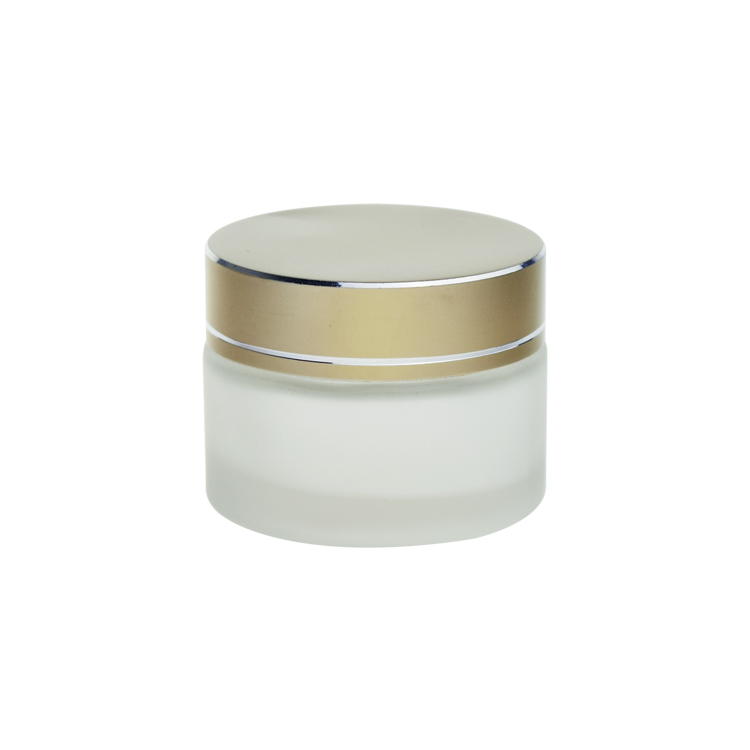 Factory stocks lower price skin care cosmetic packaging 30g 50g clear glass cream jar with screw lid jar glass cosmetics
