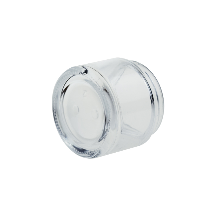 Factory stocks lower price skin care cosmetic packaging 30g 50g clear glass cream jar with screw lid wide mouth glass jar