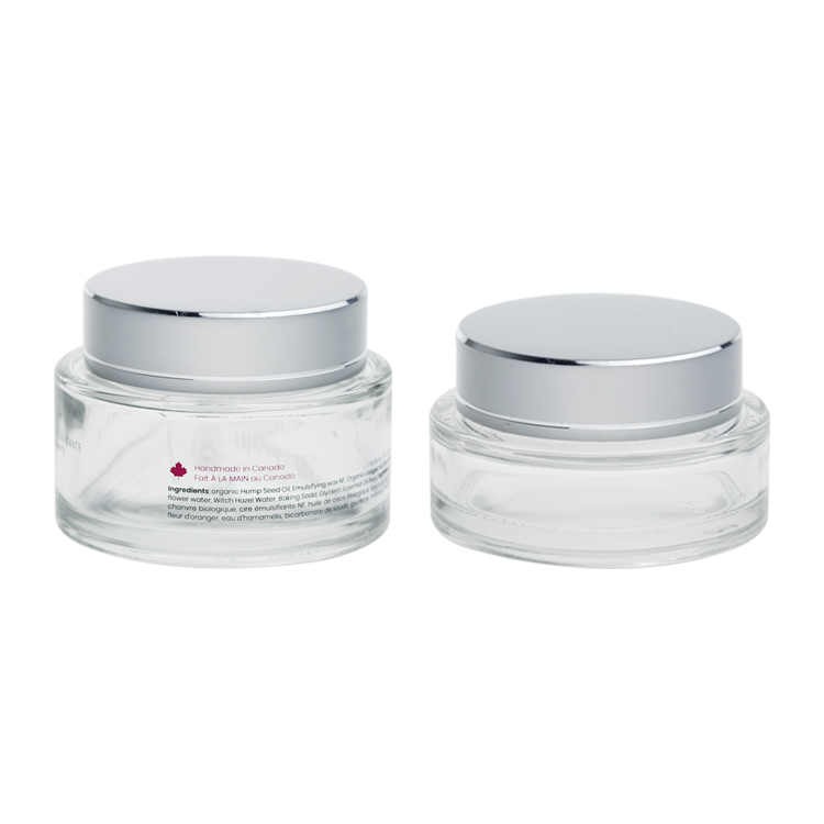 Factory stocks lower price skin care cosmetic packaging 30g 50g face cream packaging jar with silver lid