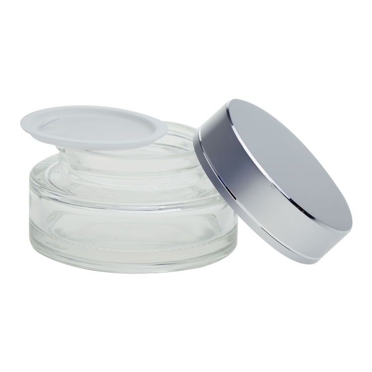 Factory stocks lower price skin care cosmetic packaging 30g 50g face cream packaging jar with silver lid