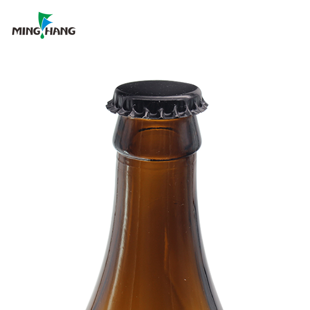 Factory supplier amber 330ml glass beer bottle with crown cap