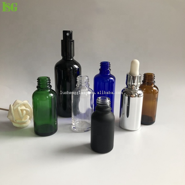 Factory supply Amber Green Blue Clear Glass Essential Oil dropper Bottles Euro Dropper Bottles in Large Stock