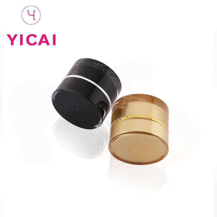 Factory supply cosmetic jar 50ml cylinder acrylic,luxury cosmetic containers cream jar with lid