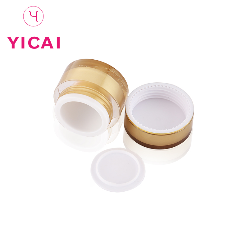 Factory supply cosmetic jar 50ml cylinder acrylic,luxury cosmetic containers cream jar with lid