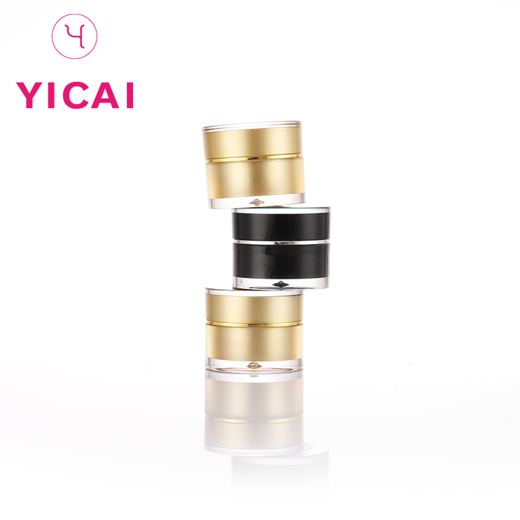Factory supply cosmetic jar 50ml cylinder acrylic,luxury cosmetic containers cream jar with lid
