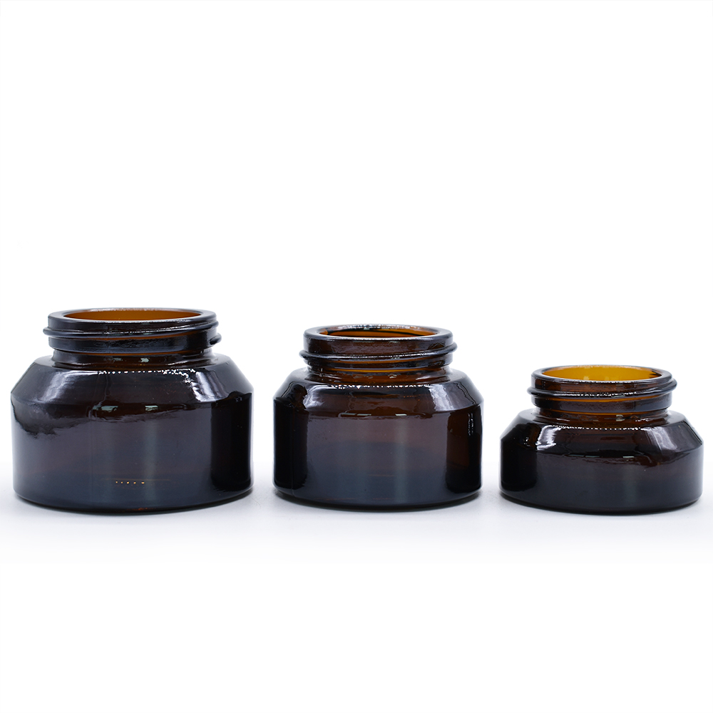 Factory supply cosmetic package 30g 50g empty cream jars glass jar