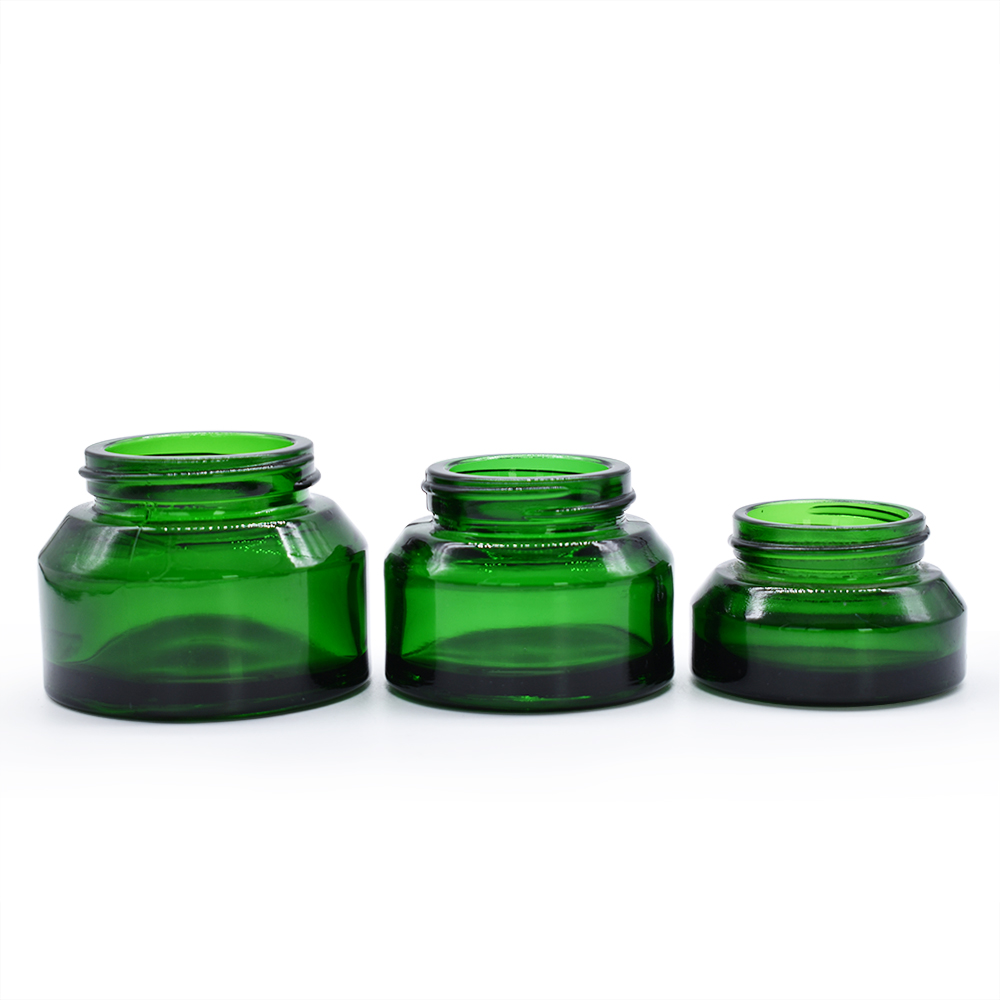 Factory supply cosmetic package 30g 50g empty cream jars glass jar